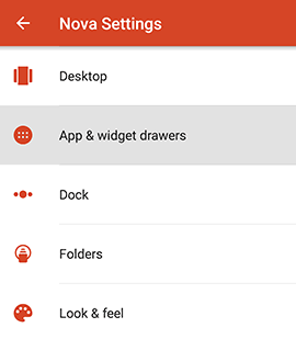 Android Nova Settings