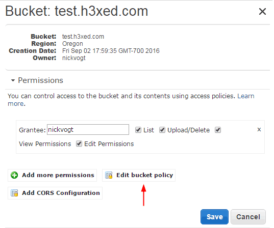 Amazon S3 Bucket Policy Public Read