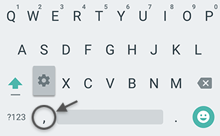 Android 5.0 Lollipop Keyboard