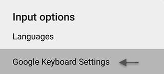 Android 5.0 Lollipop Keyboard