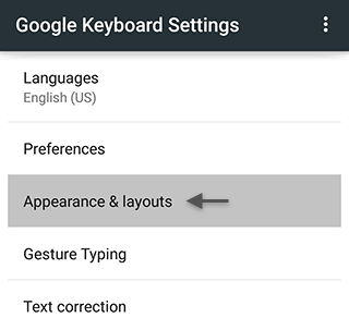 Android 5.0 Lollipop Keyboard