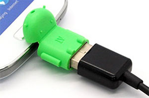 Android-shaped USB OTG adapater