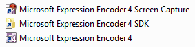 Microsoft Expression Encoder 4 Installed
