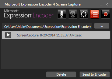 Microsoft Expression Encoder 4 Screen Capture Encoding