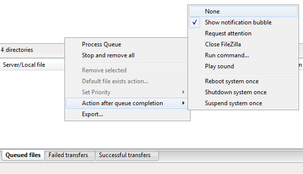 Filezille Disable Notification Bubble Popups