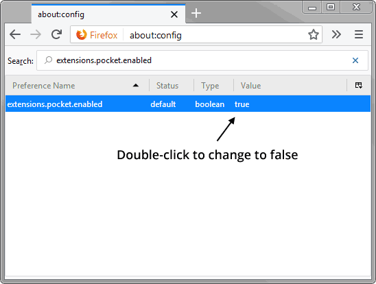 Firefox Pocket Disable