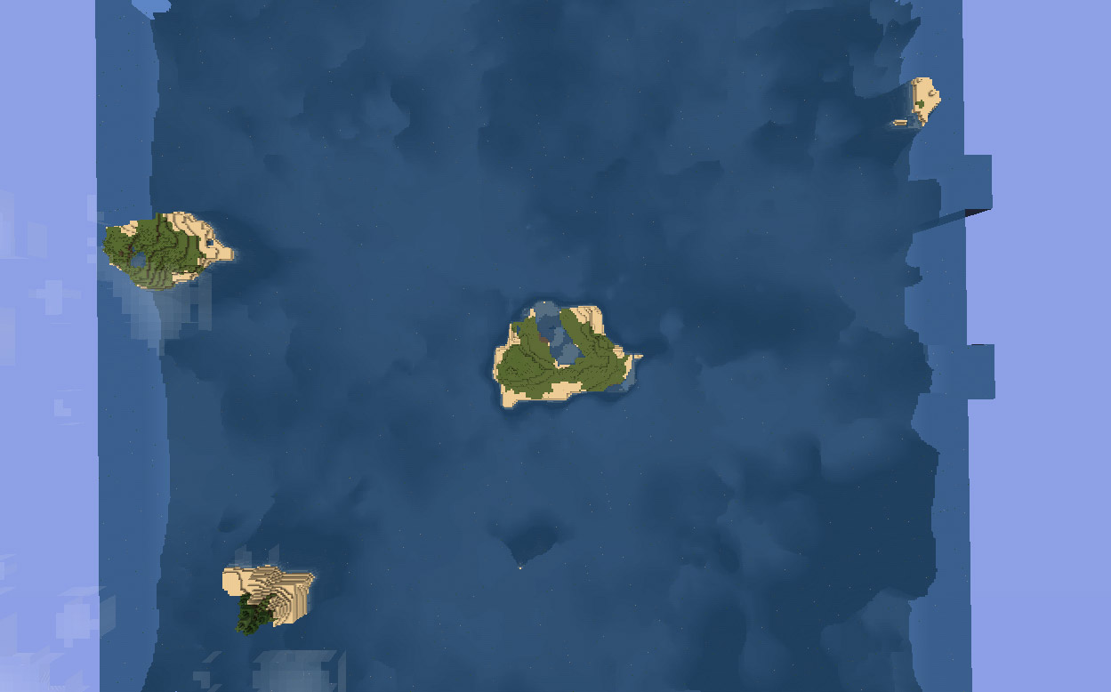 Minecraft World Seed With Huge Ocean And Small Islands - H3XED