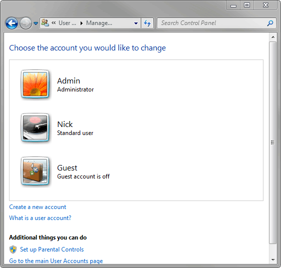 Windows User Accounts